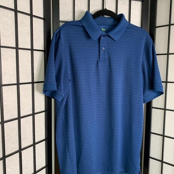 Men’s NordicTrack Polo Collar Blue Medium - Picture 3 of 7